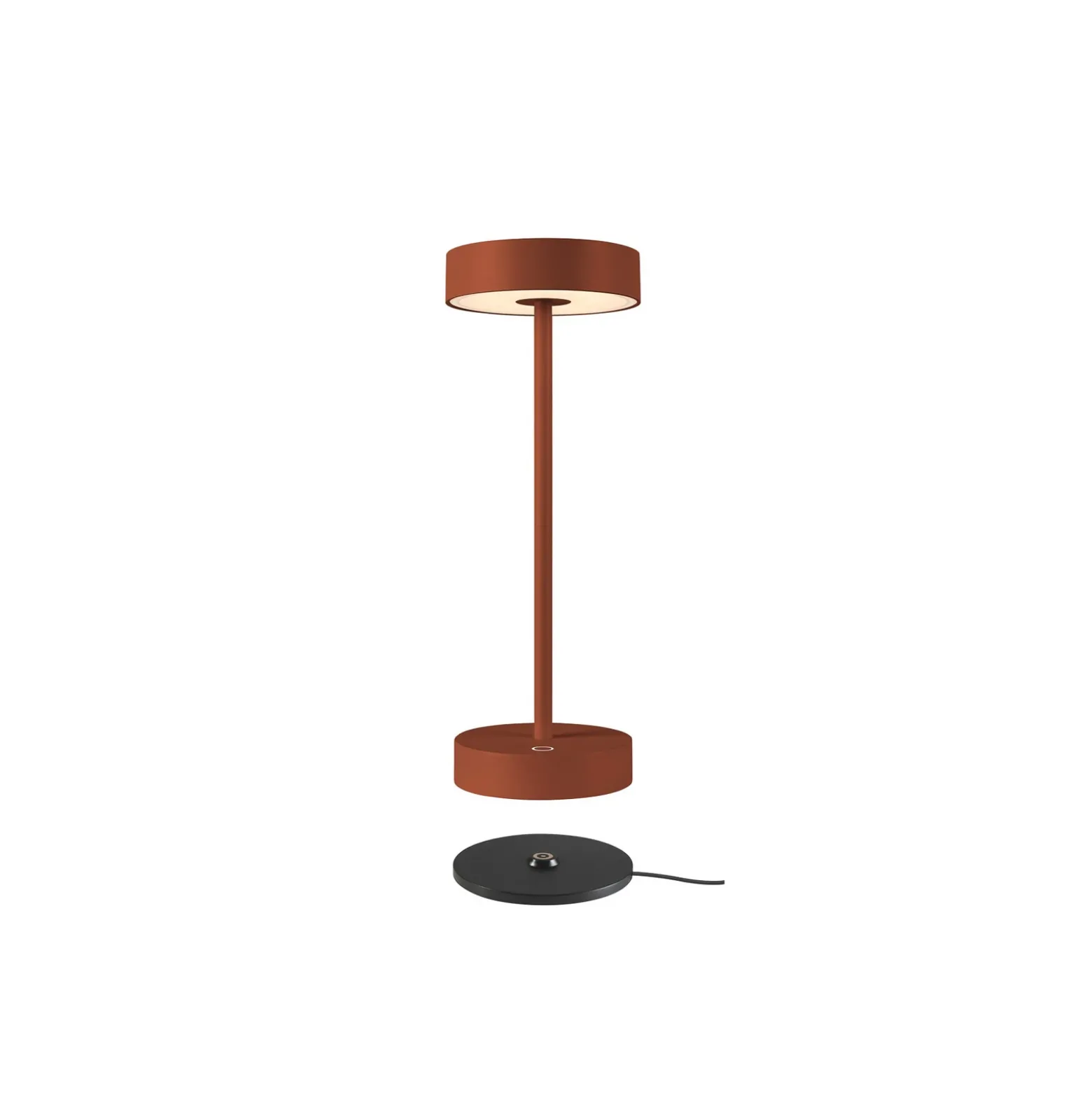 SLV Lámpara LED recargable Vinolina, óxido, CCT, aluminio, altura 32,3 cm