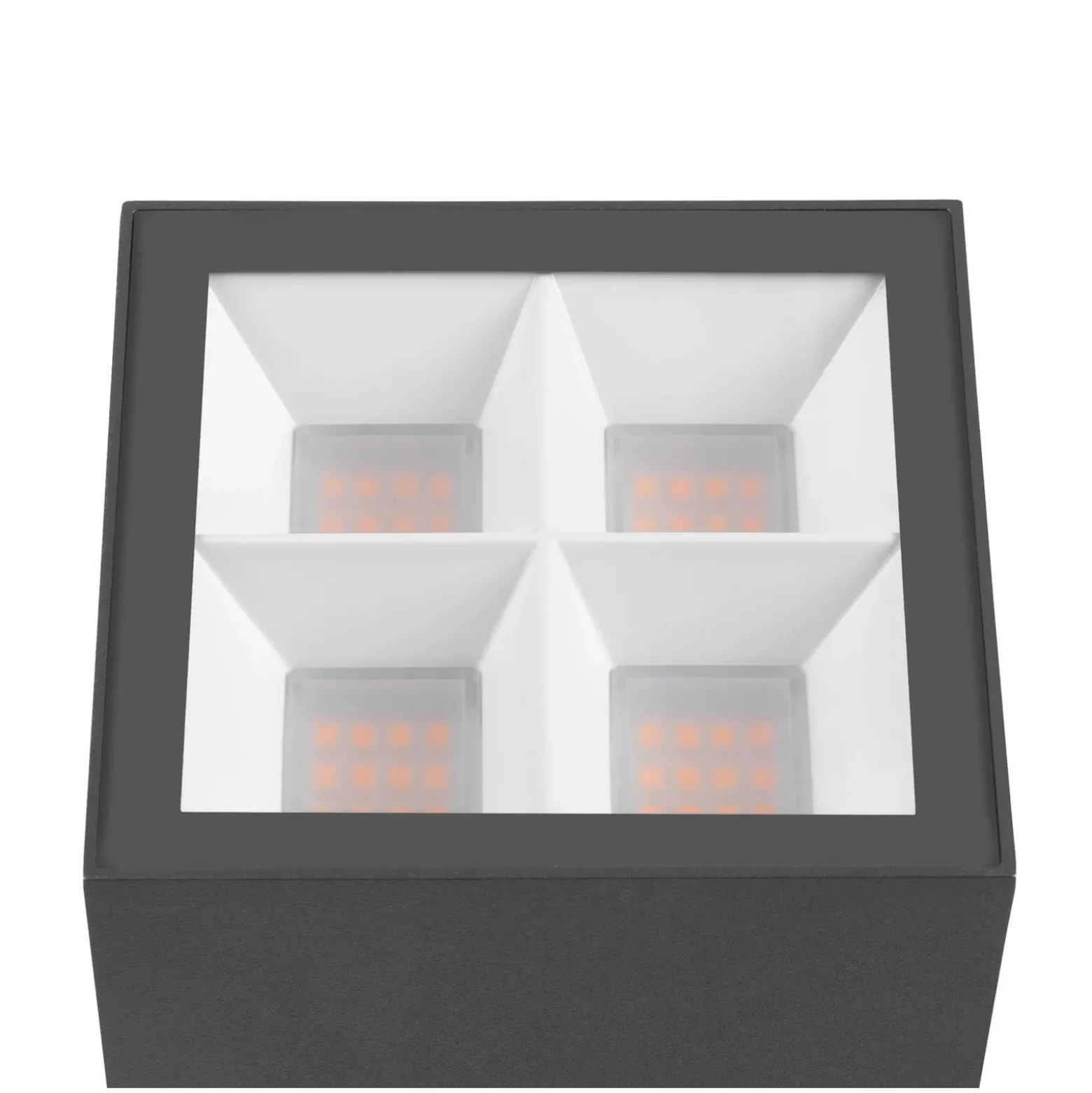 SLV Lámpara sobremuro LED S-Cube 35, antracita, aluminio, altura 35 cm