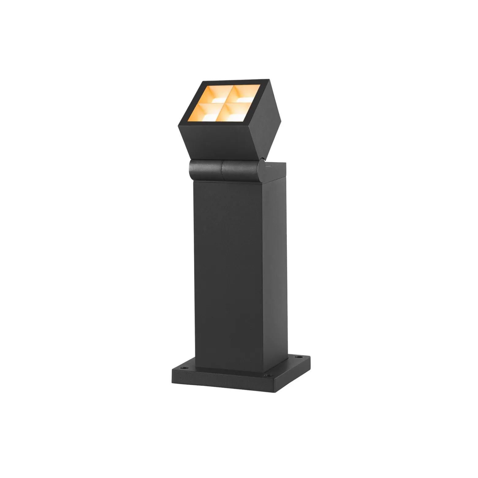 SLV Lámpara sobremuro LED S-Cube 35, antracita, aluminio, altura 35 cm