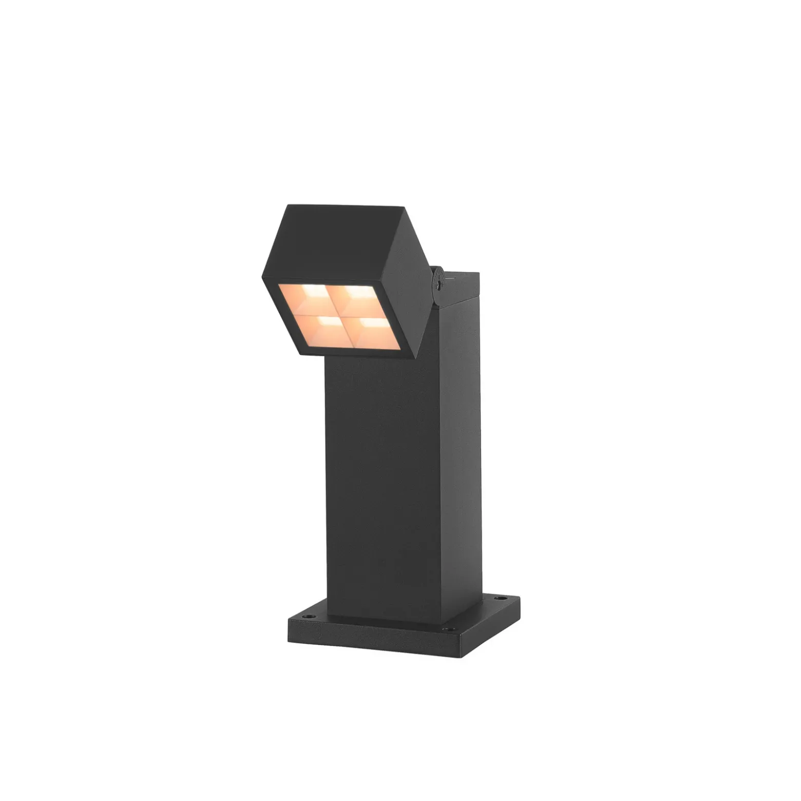 SLV Lámpara sobremuro LED S-Cube 35, antracita, aluminio, altura 35 cm