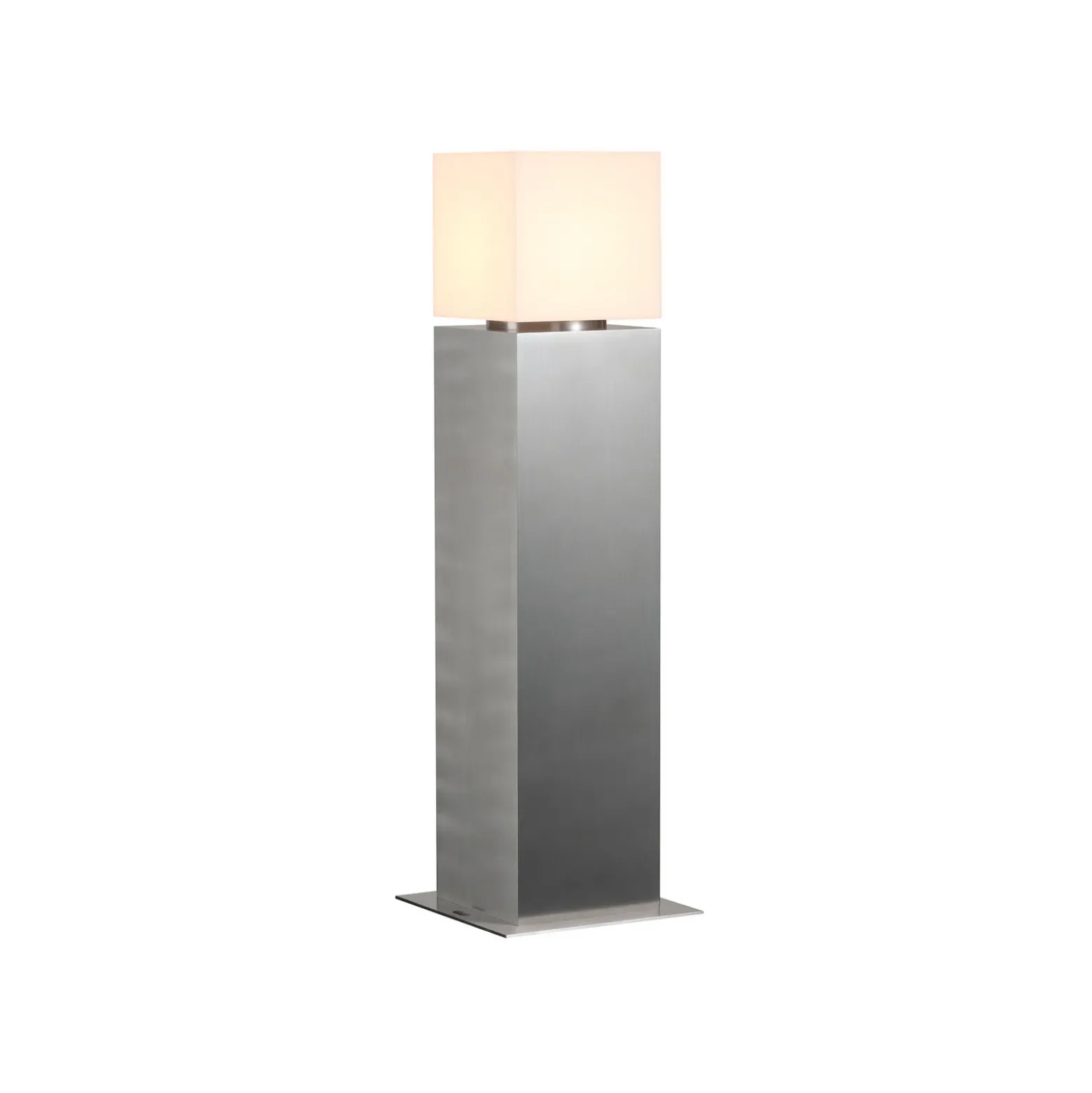 SLV Lámpara sobremuro Square Pole, altura 60 cm, gris, acero inoxidable