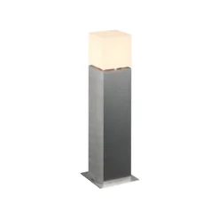SLV Lámpara sobremuro Square Pole, altura 60 cm, gris, acero inoxidable