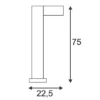 SLV Quadrasyl 75 - Bolardo luminoso, gris