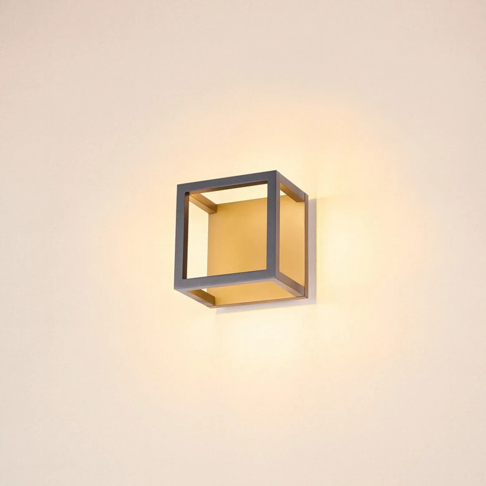 SLV Quadrulo LED lámpara de techo para exterior indir. antracita
