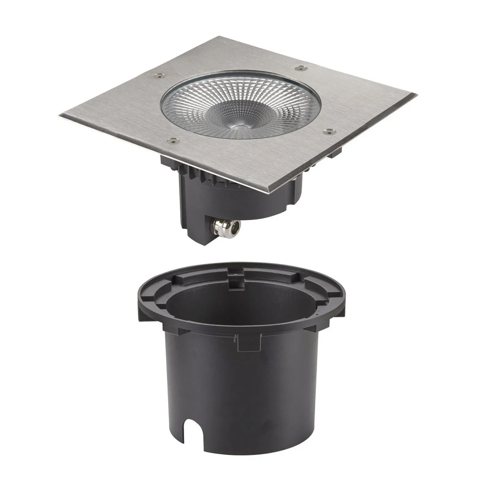 SLV Rocci 200 LED lámpara de suelo empotrable cuadrada 20cm