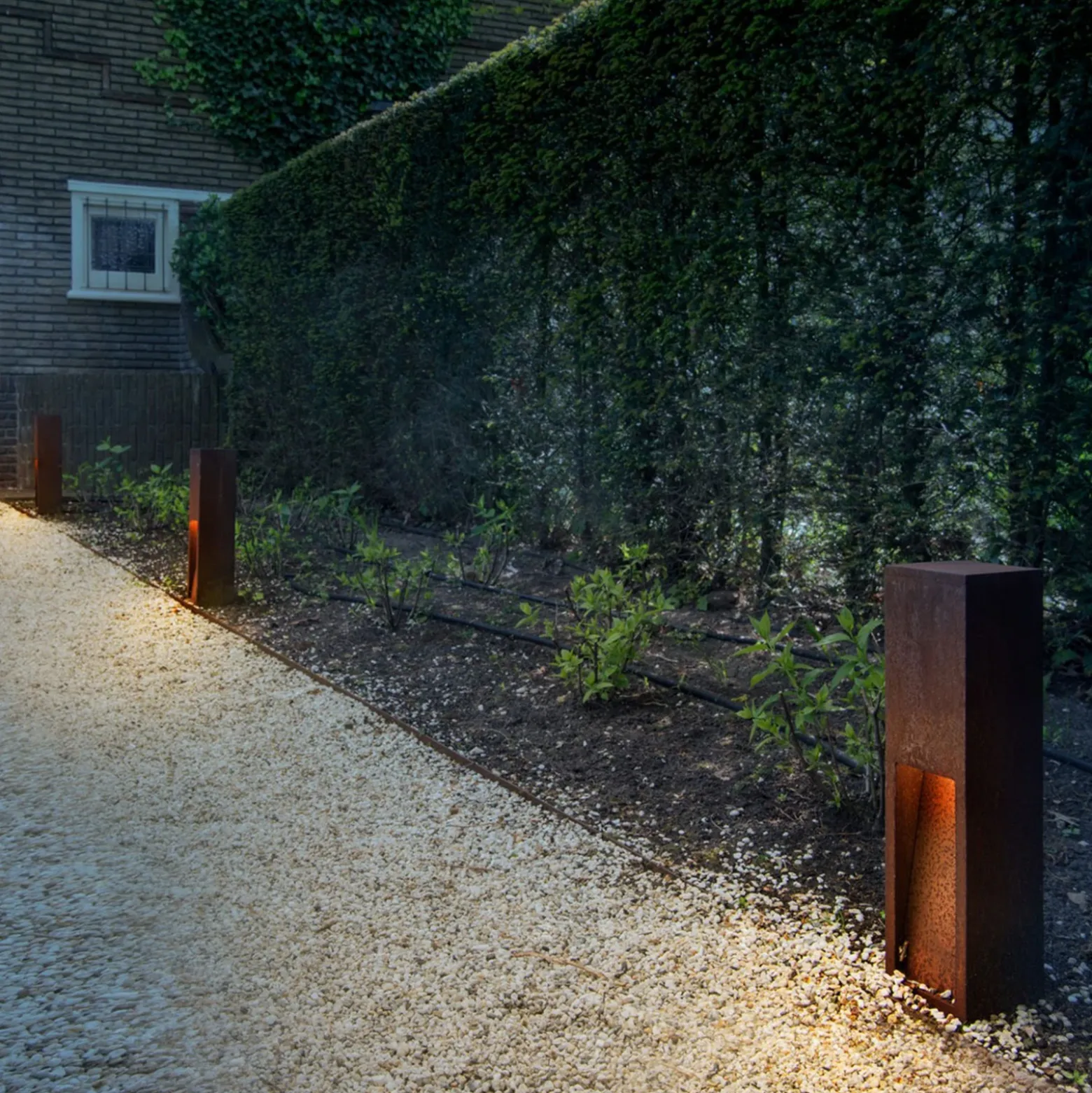 SLV Rusty Slot 50 Baliza LED, altura 50 cm