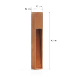 SLV Rusty Slot 80 luz de zócalo marrón óxido