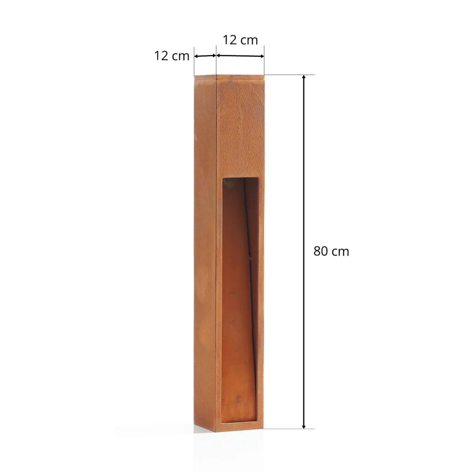 SLV Rusty Slot 80 luz de zócalo marrón óxido
