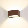 SLV Sitra LED aplique de exterior Up/down 20cm óxido