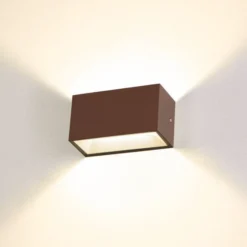 SLV Sitra LED aplique de exterior Up/down 20cm óxido