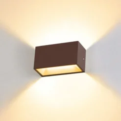 SLV Sitra LED aplique de exterior Up/down 20cm óxido
