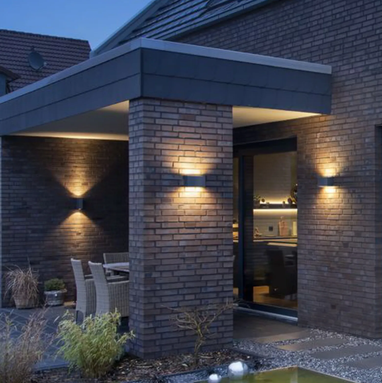 SLV Sitra LED aplique para exterior Up/down 20 antracita
