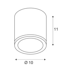 SLV Sitra lámpara de techo para exterior, antracita, aluminio, Ø 10 cm