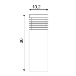SLV Vap Slim 30 Baliza de acero inoxidable