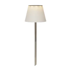 Solini lámpara LED con pica, blanca/plateada, altura 90 cm