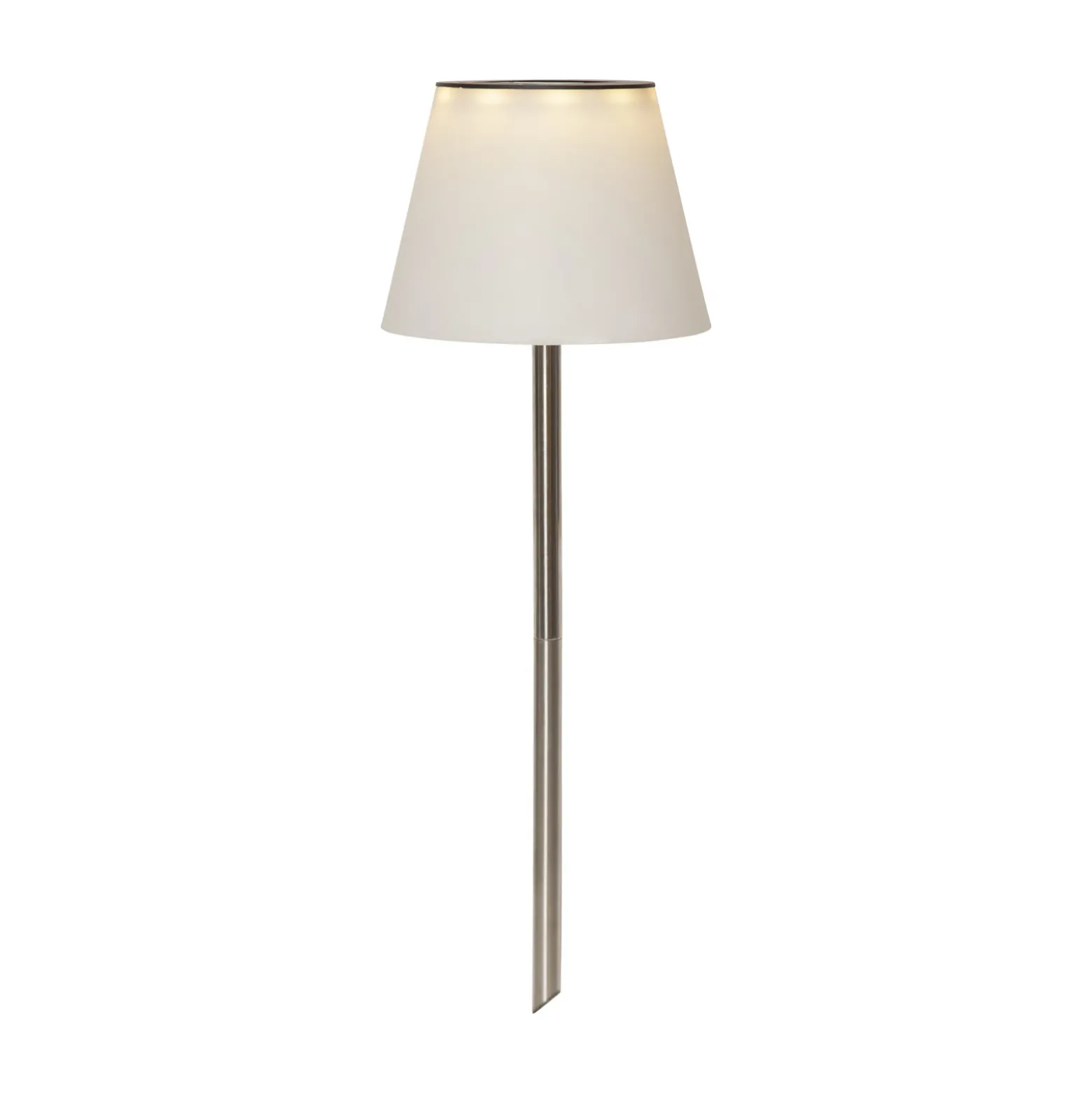 Solini lámpara LED con pica, blanca/plateada, altura 90 cm