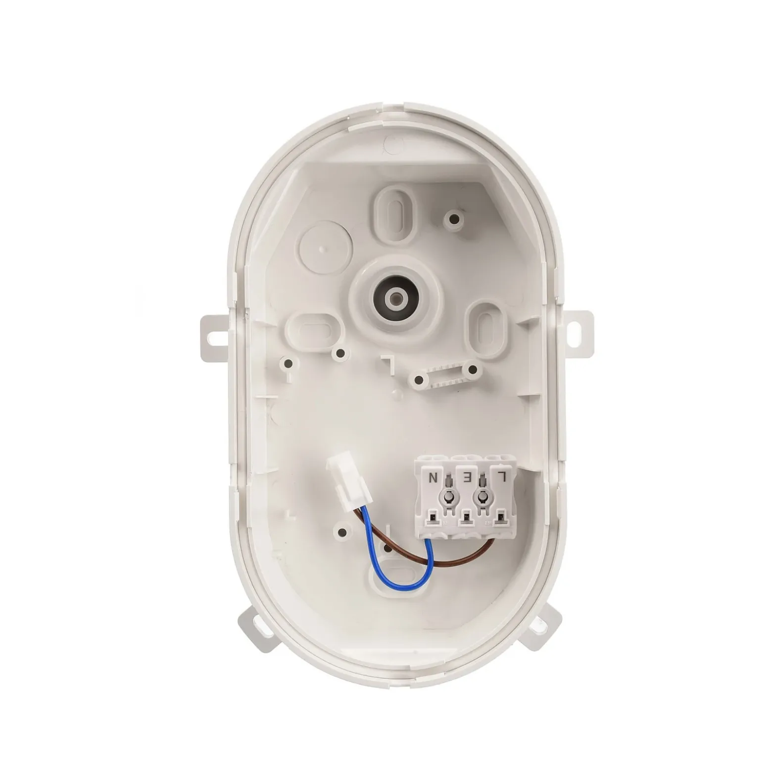 Sotano lámpara resistente a la humedad, blanco, interruptor DIP