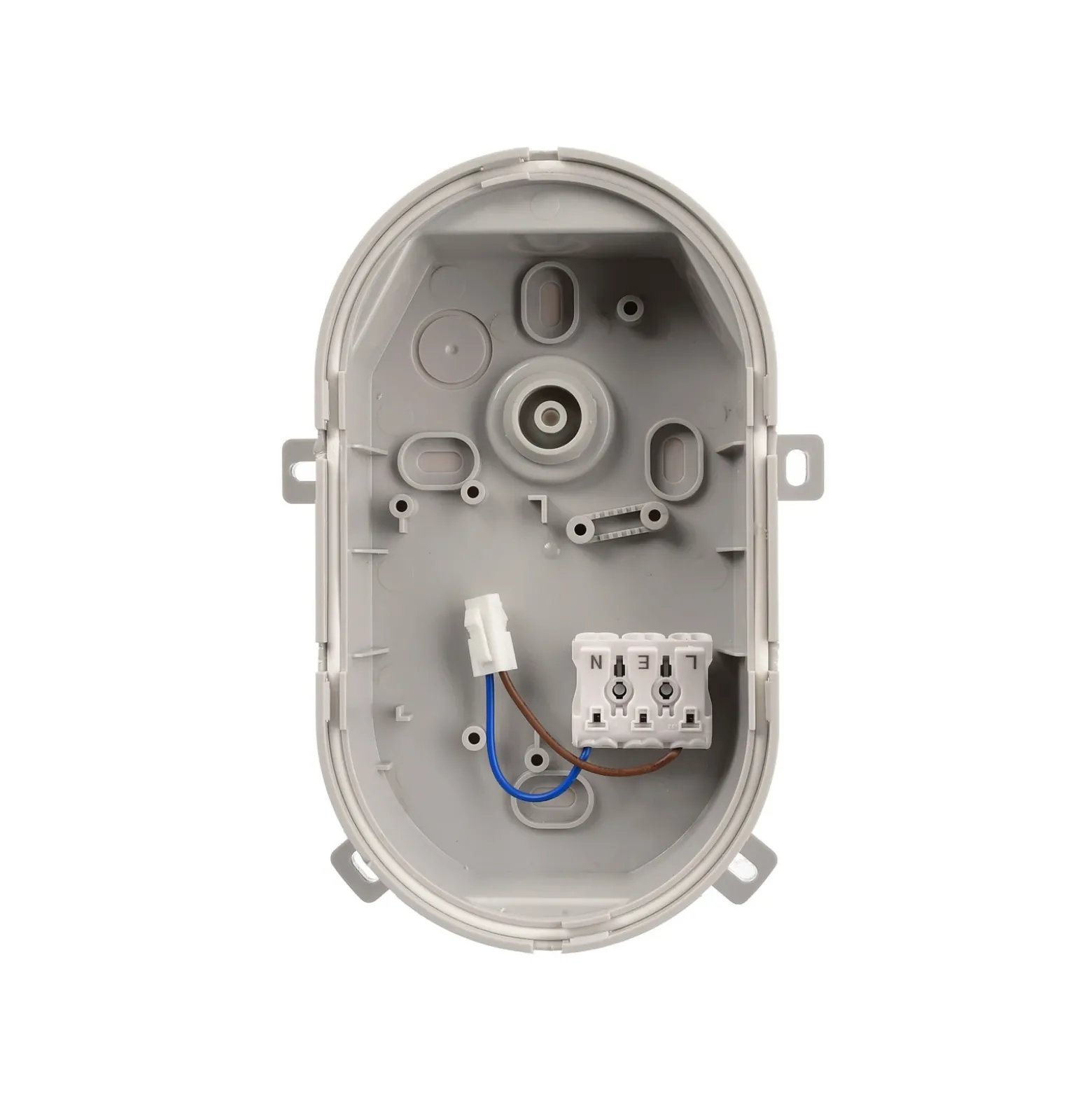 Sotano lámpara resistente a la humedad, gris, interruptor DIP