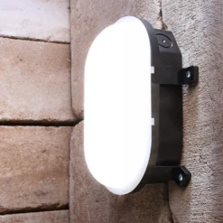 Sotano lámpara resistente a la humedad, negro, interruptor DIP
