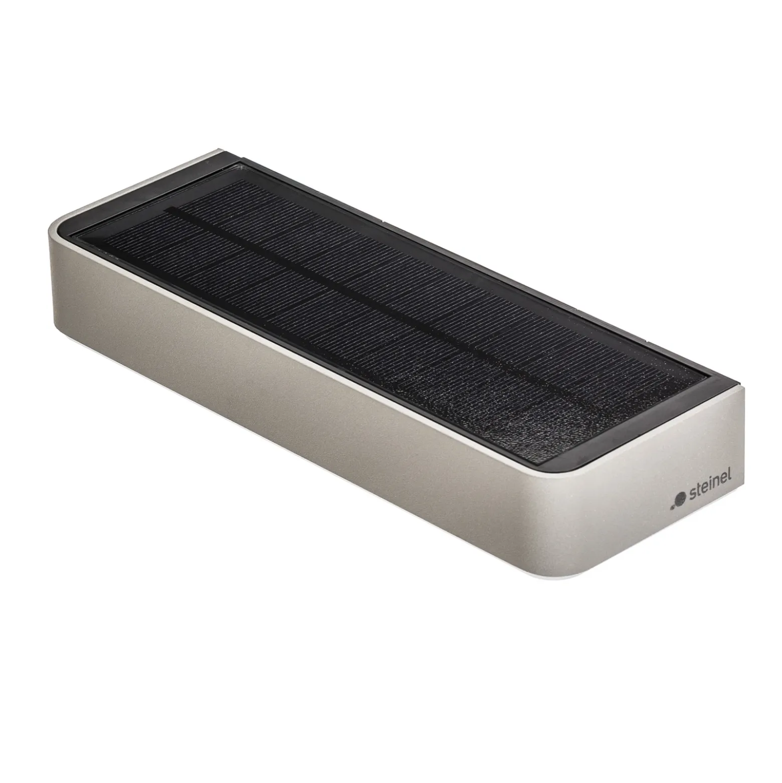 STEINEL Aplique de pared LED XSolar SOL-O S, plata, sensor