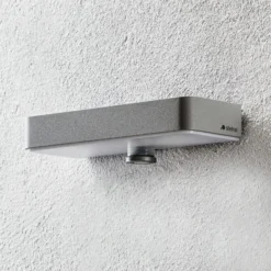 STEINEL Aplique de pared LED XSolar SOL-O S, plata, sensor