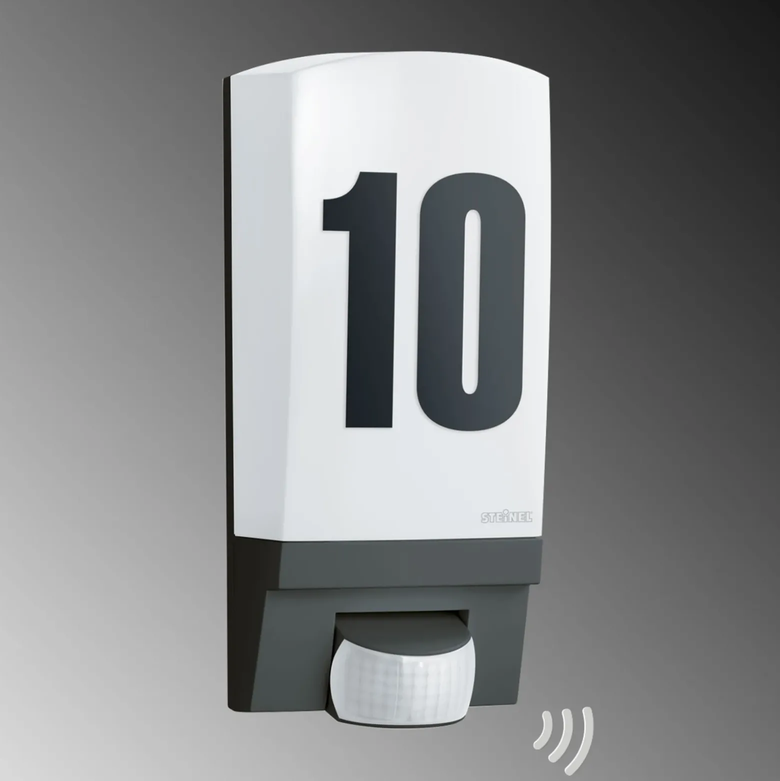 STEINEL L 1 aplique con número de casa con sensor negro