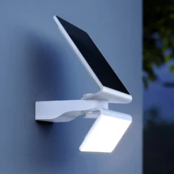 STEINEL Lámpara LED solar XSolar L-S One, blanca, sensor