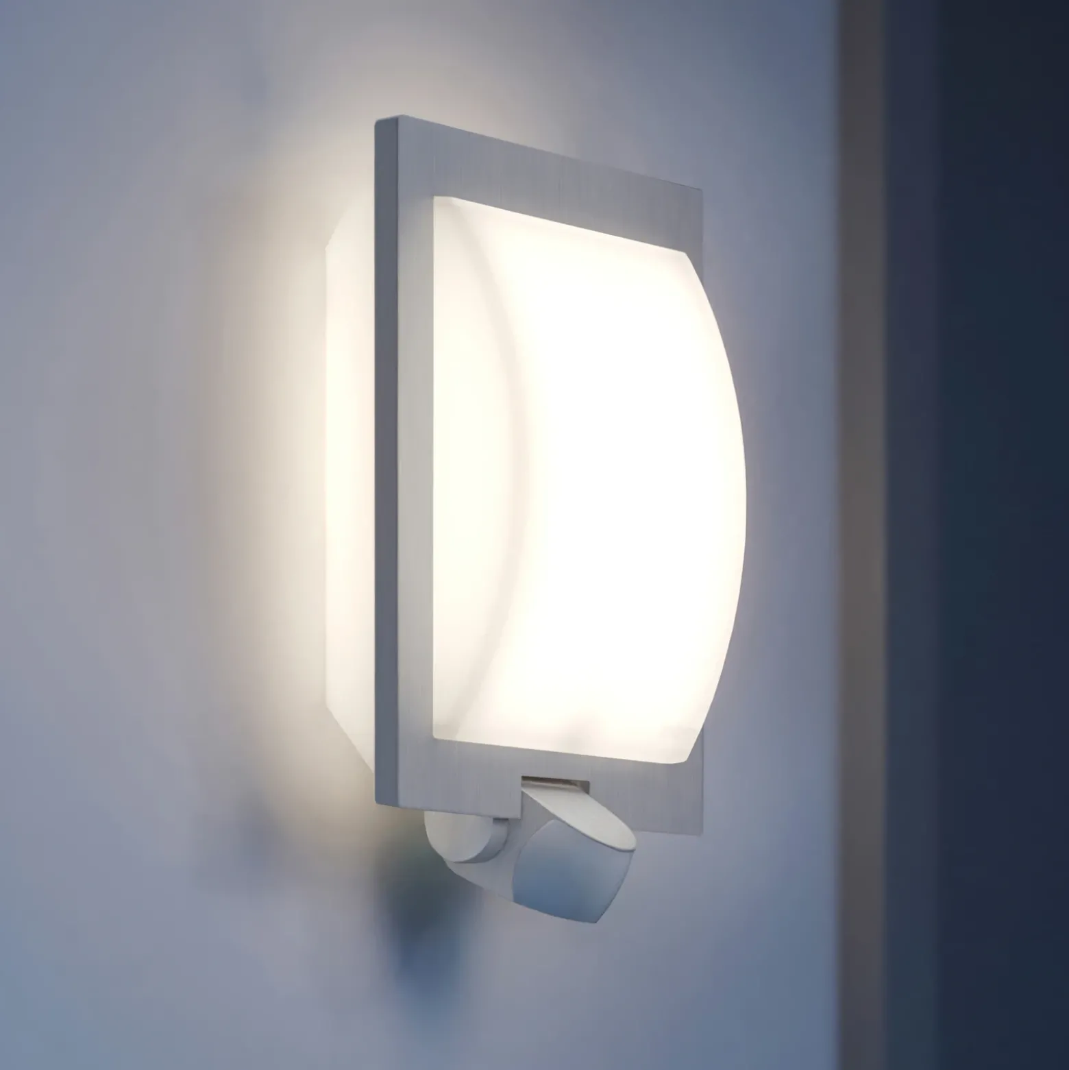 STEINEL L 20 S Aplique de exterior con sensor, acero inoxidable