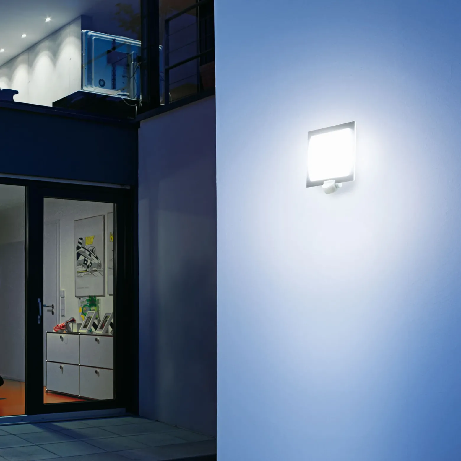 STEINEL L 20 S Aplique de exterior con sensor, acero inoxidable