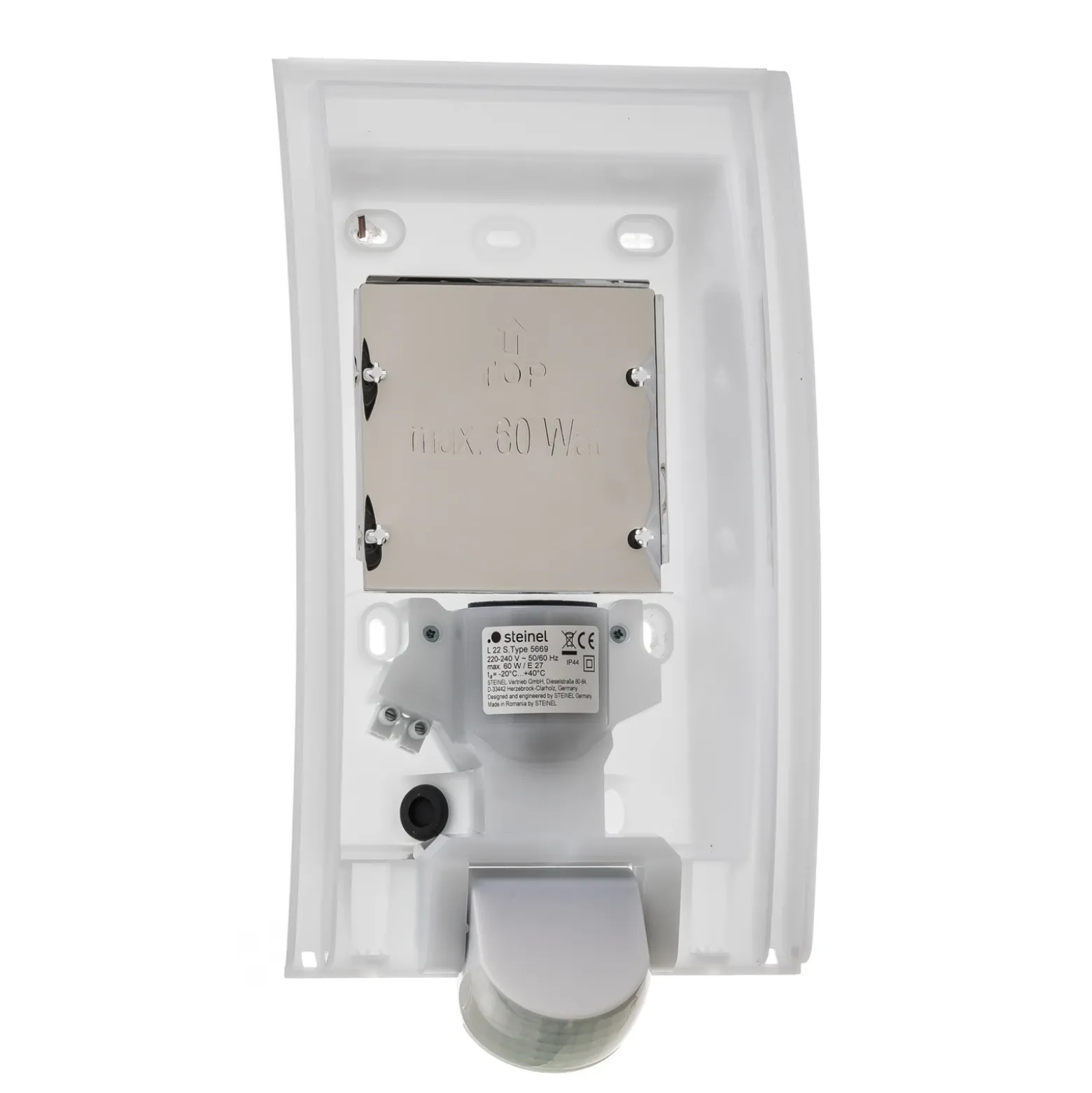 STEINEL L 22 S Aplique para exterior, sensor, acero inoxidable
