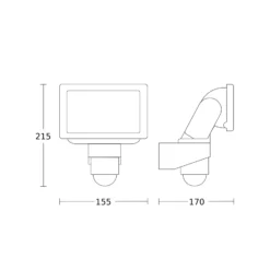 STEINEL LS 150 S foco pared exterior sensor blanco