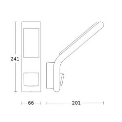 STEINEL XLED slim S aplique exterior antracita