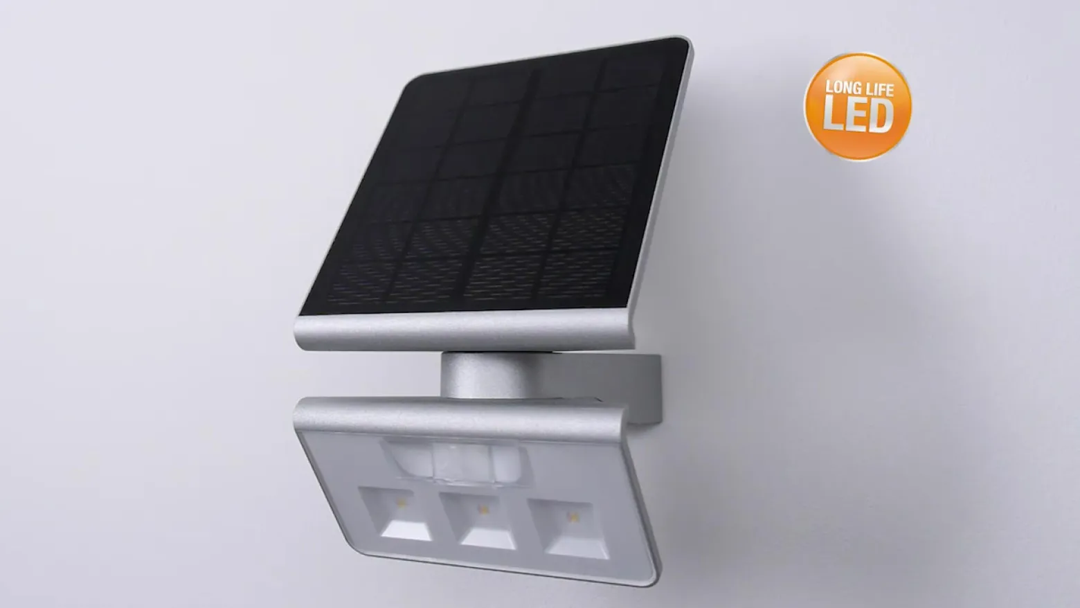 STEINEL XSolar L-S aplique LED solar para exterior, color plata