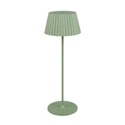 Suárez lámpara de mesa LED recargable, verde, altura 39 cm, metal