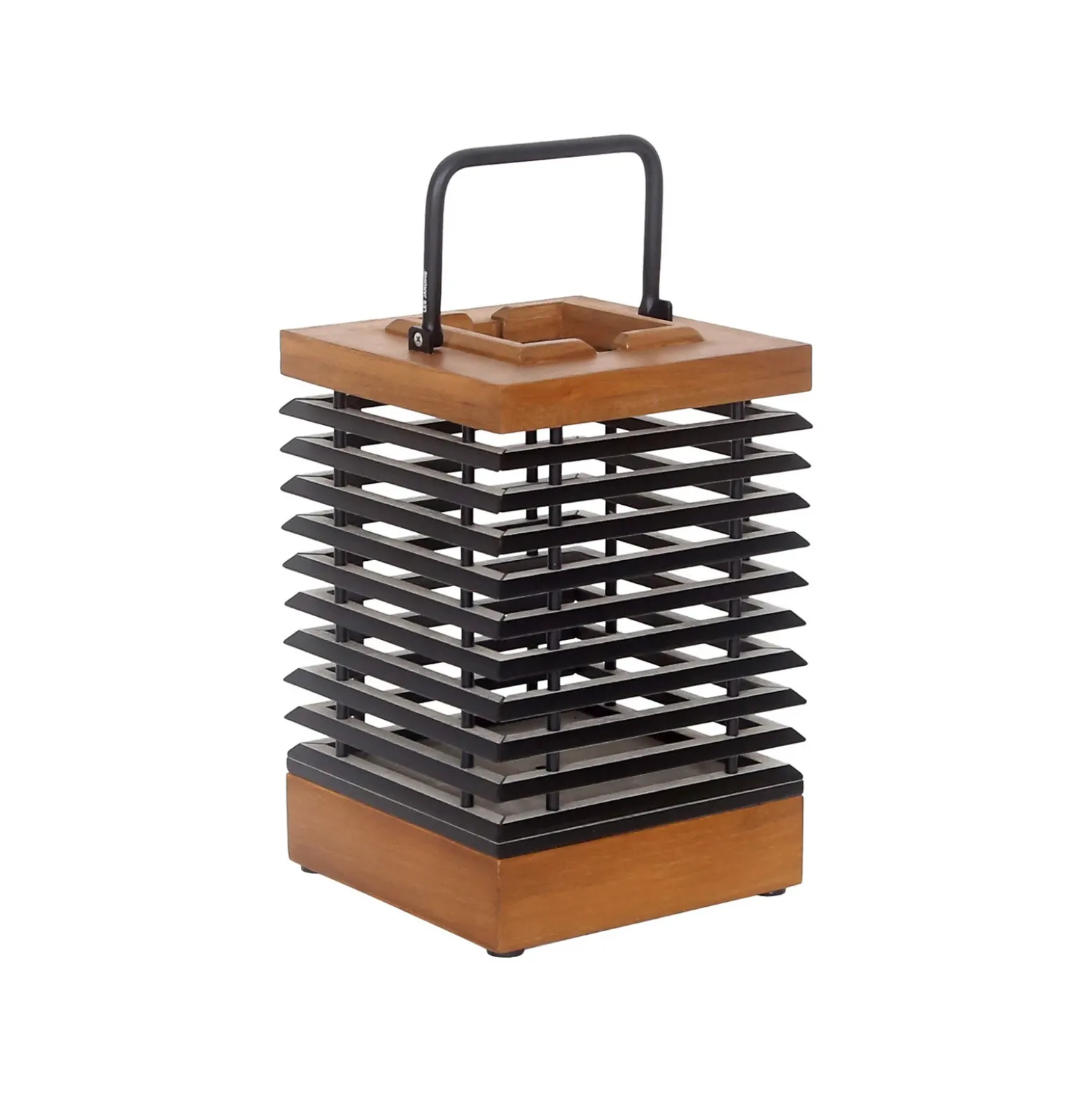Tekura LED linterna solar, madera, brillante, altura 37 cm, sensor