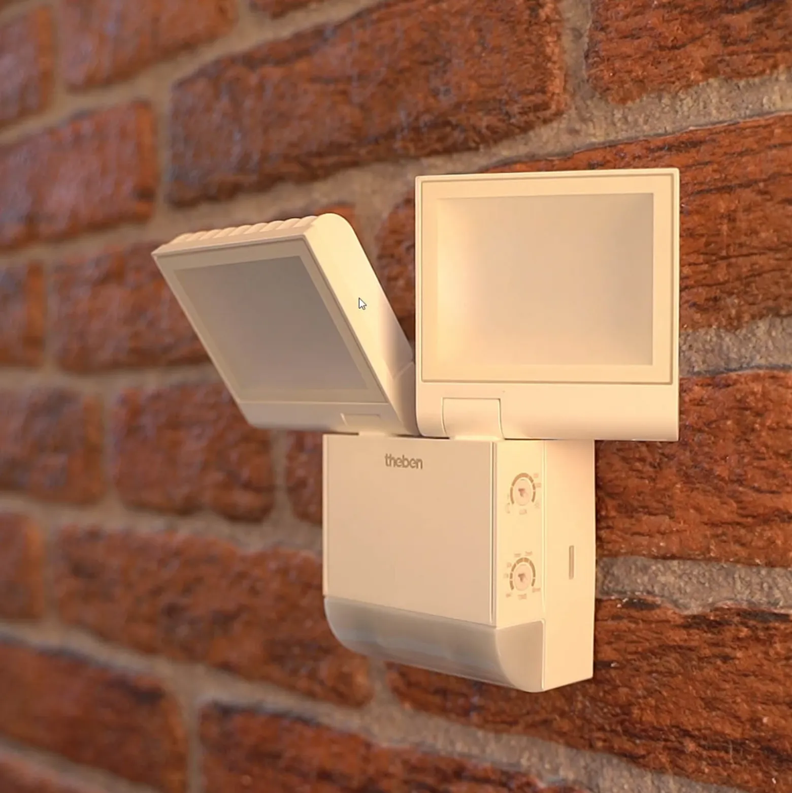 Theben Aplique LED para exterior theLeda S17-100, blanco, sensor