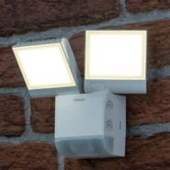 Theben Aplique LED para exterior theLeda S17-100, blanco, sensor