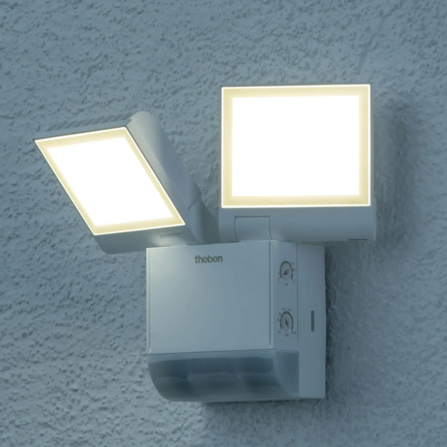 Theben Aplique LED para exterior theLeda S17-100, blanco, sensor