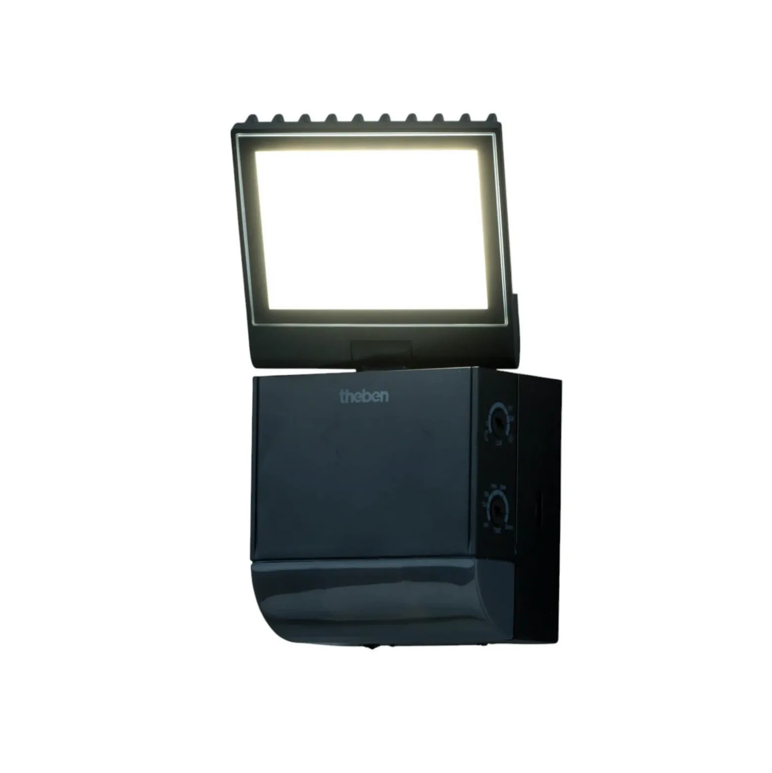 Theben Aplique LED para exterior theLeda S8-100, negro, sensor