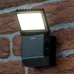 Theben Aplique LED para exterior theLeda S8-100, negro, sensor