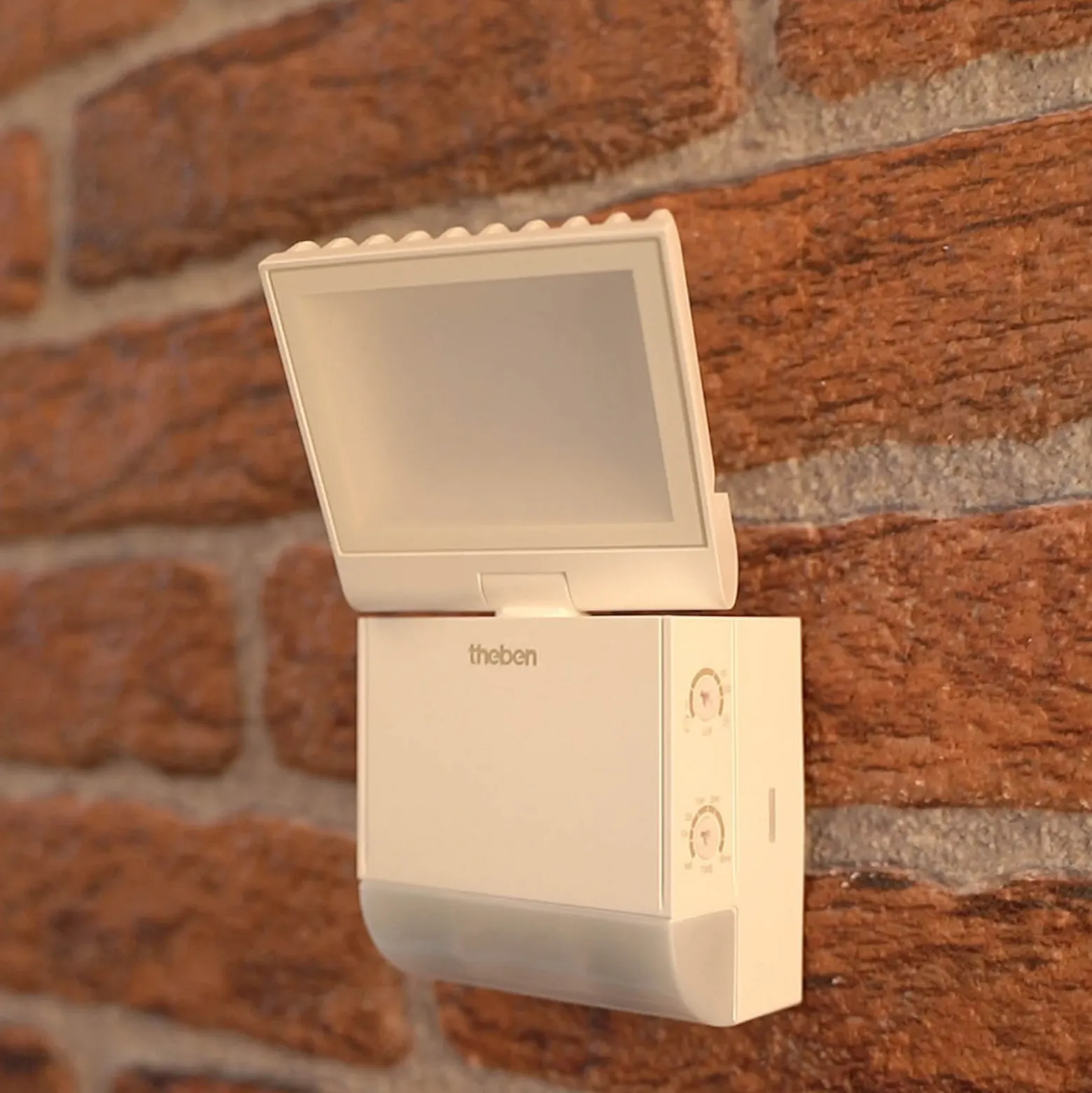Theben Aplique LED para exterior theLeda S8-100, blanco, sensor
