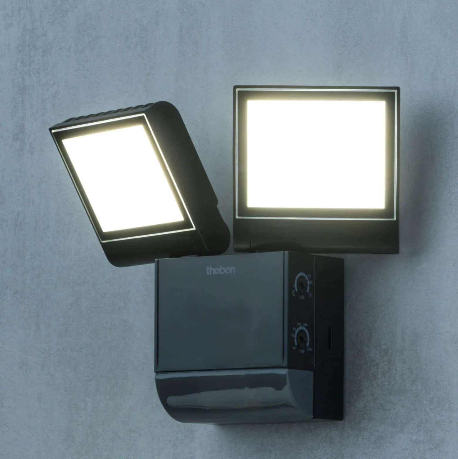Theben Aplique LED para exterior theLeda S17-100, negro Sensor