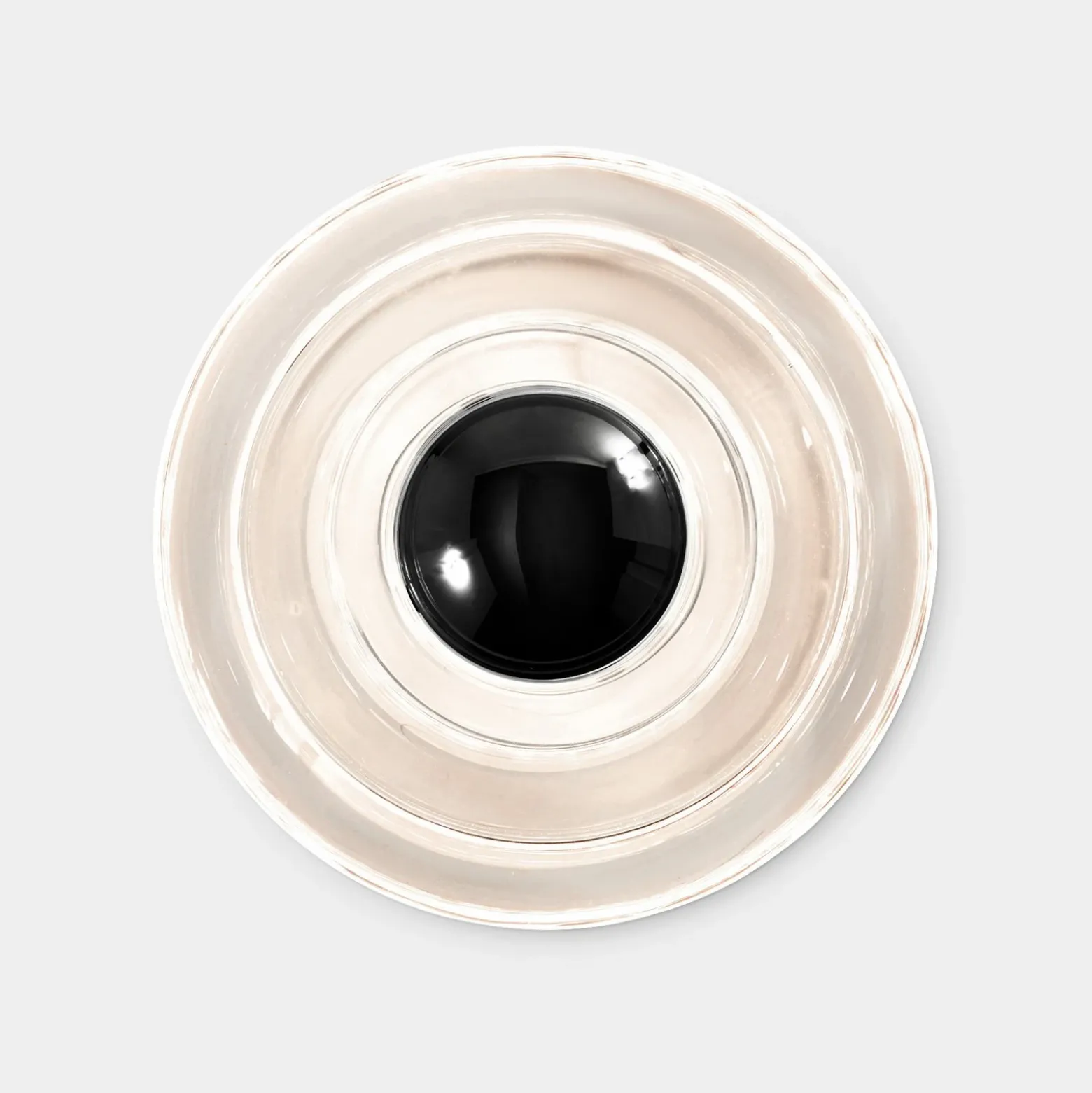 Tom Dixon Aplique de pared LED Press Mini, transparente, 21 cm, IP55