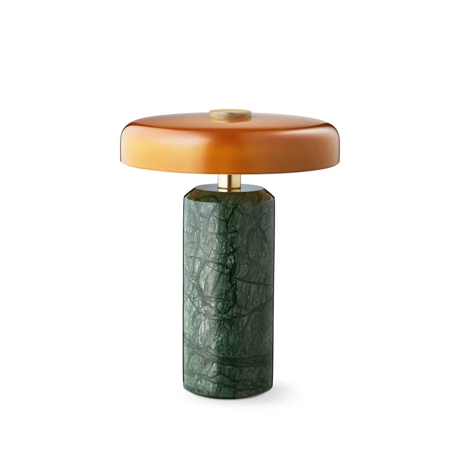 Trip LED lámpara de mesa recargable, verde / naranja, mármol, vidrio, IP44