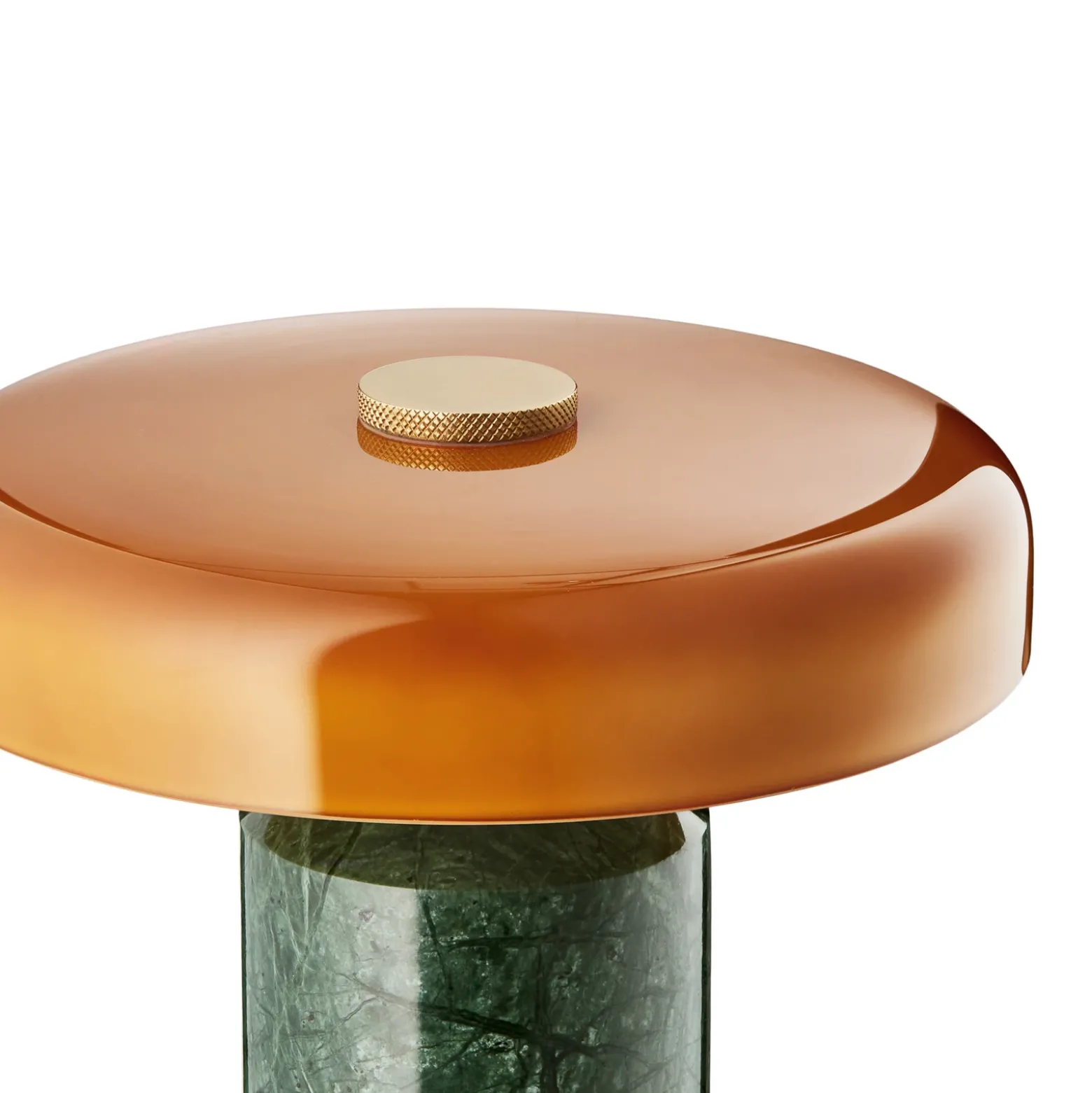 Trip LED lámpara de mesa recargable, verde / naranja, mármol, vidrio, IP44