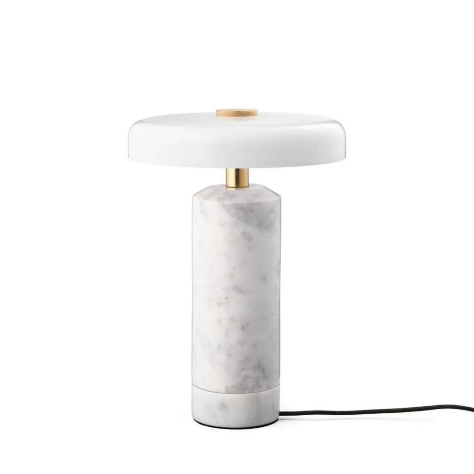 Trip LED lámpara de mesa recargable, blanco / blanco, mármol, vidrio, IP44