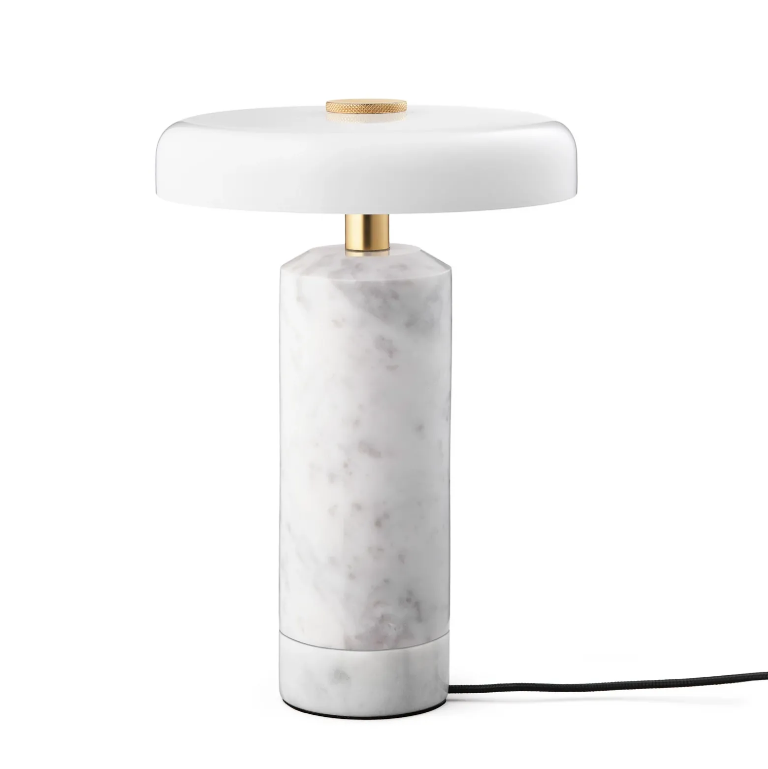 Trip LED lámpara de mesa recargable, blanco / blanco, mármol, vidrio, IP44