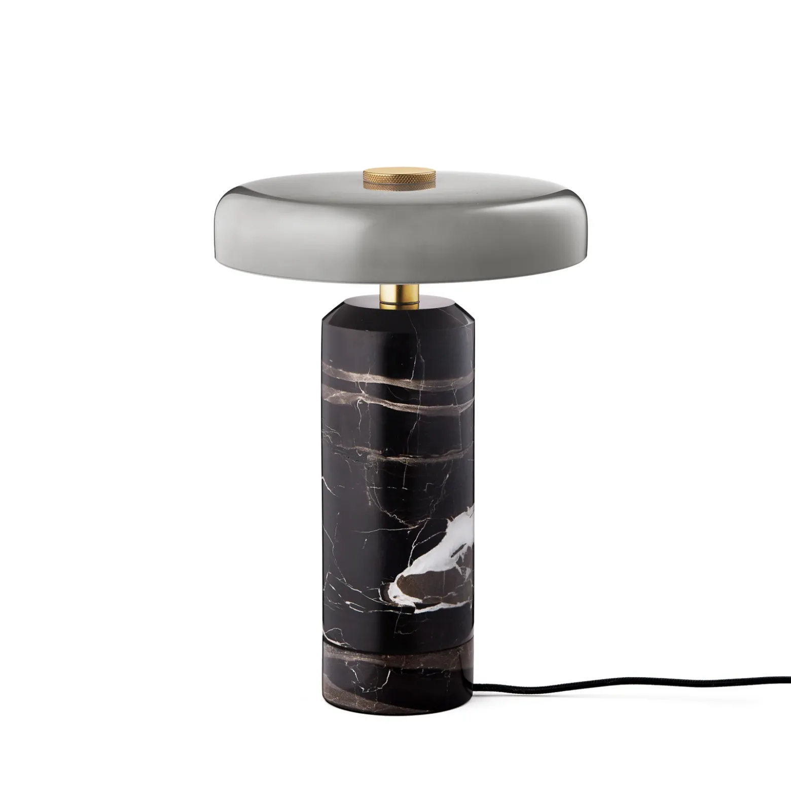 Trip LED lámpara de mesa recargable, gris / gris, mármol, vidrio, IP44