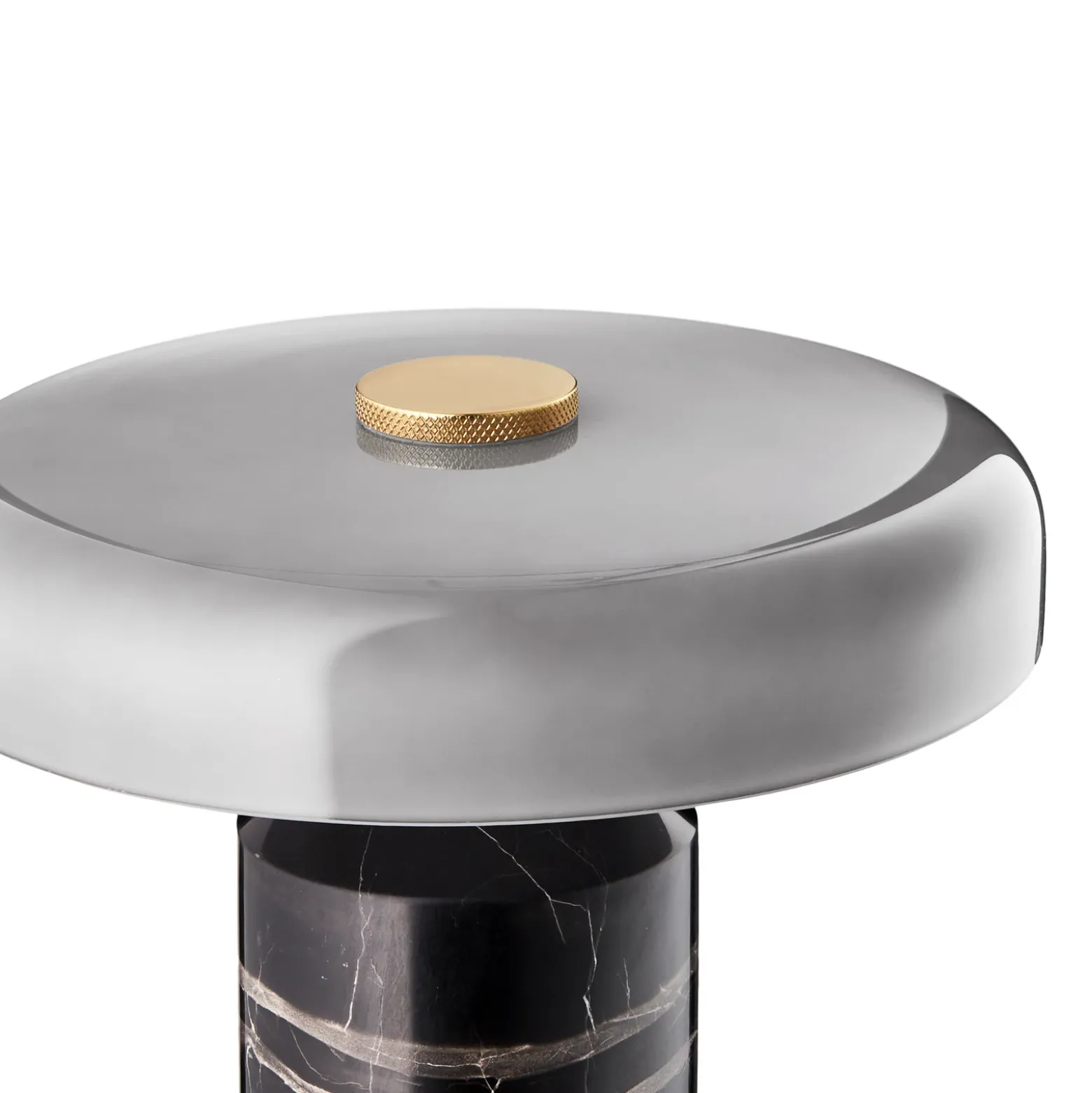 Trip LED lámpara de mesa recargable, gris / gris, mármol, vidrio, IP44
