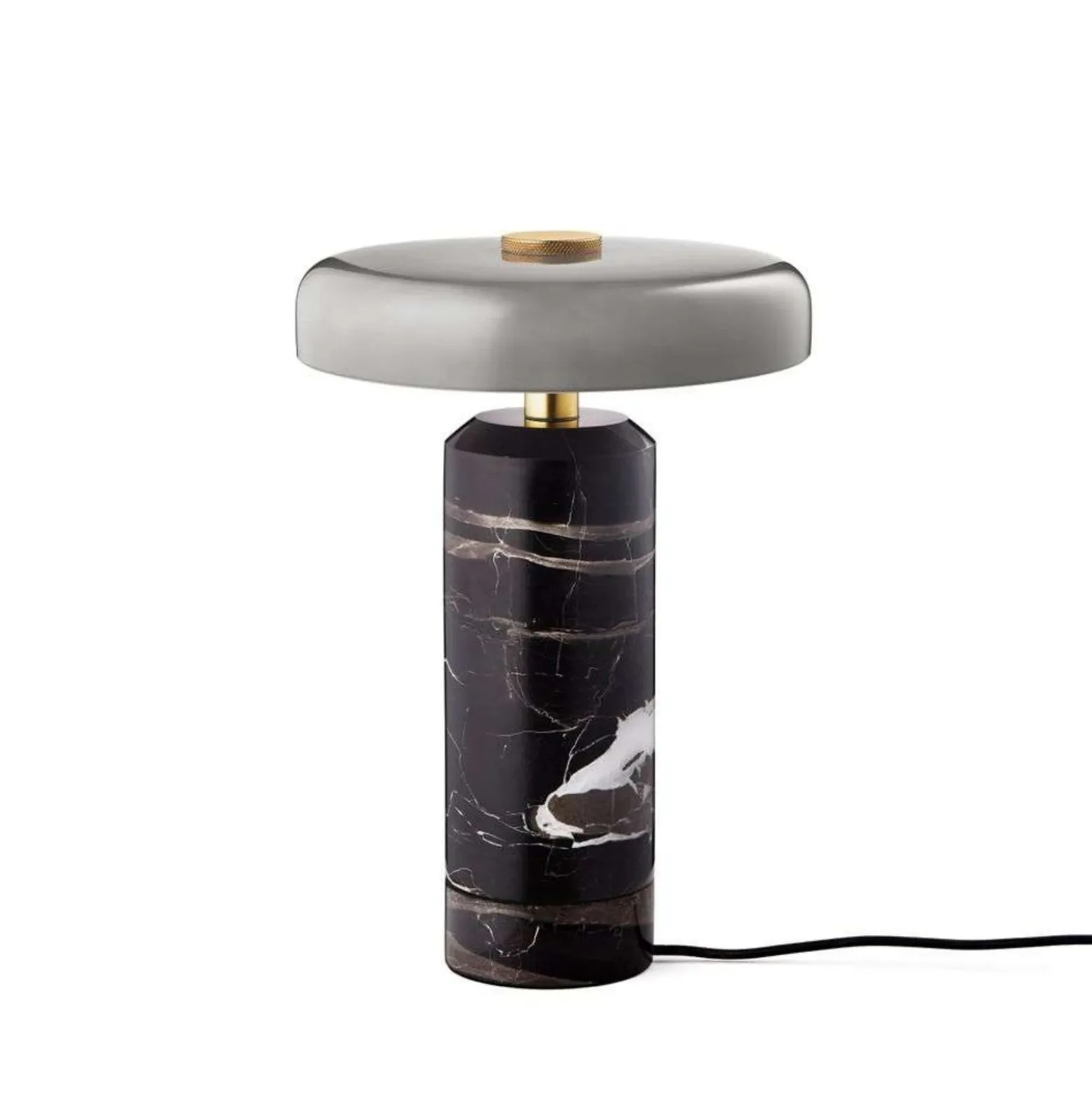 Trip LED lámpara de mesa recargable, gris / gris, mármol, vidrio, IP44